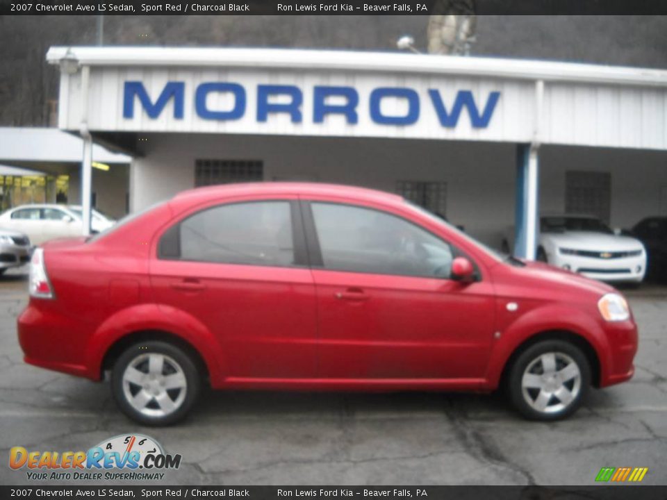 2007 Chevrolet Aveo LS Sedan Sport Red / Charcoal Black Photo #1