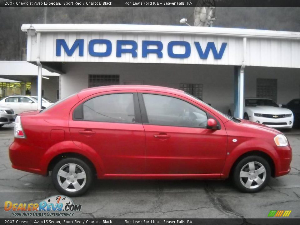 2007 Chevrolet Aveo LS Sedan Sport Red / Charcoal Black Photo #2