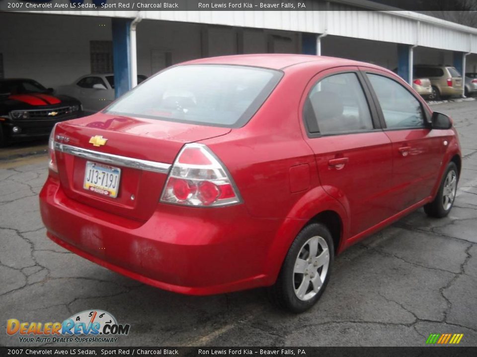 2007 Chevrolet Aveo LS Sedan Sport Red / Charcoal Black Photo #3