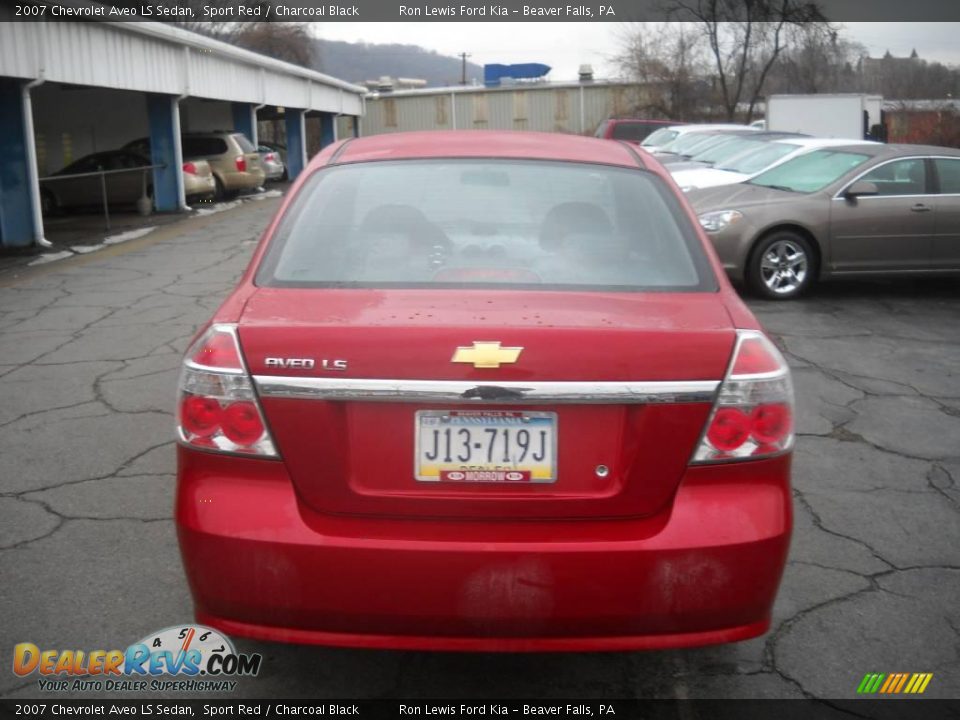 2007 Chevrolet Aveo LS Sedan Sport Red / Charcoal Black Photo #4