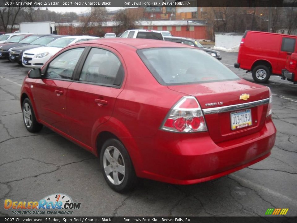 2007 Chevrolet Aveo LS Sedan Sport Red / Charcoal Black Photo #5