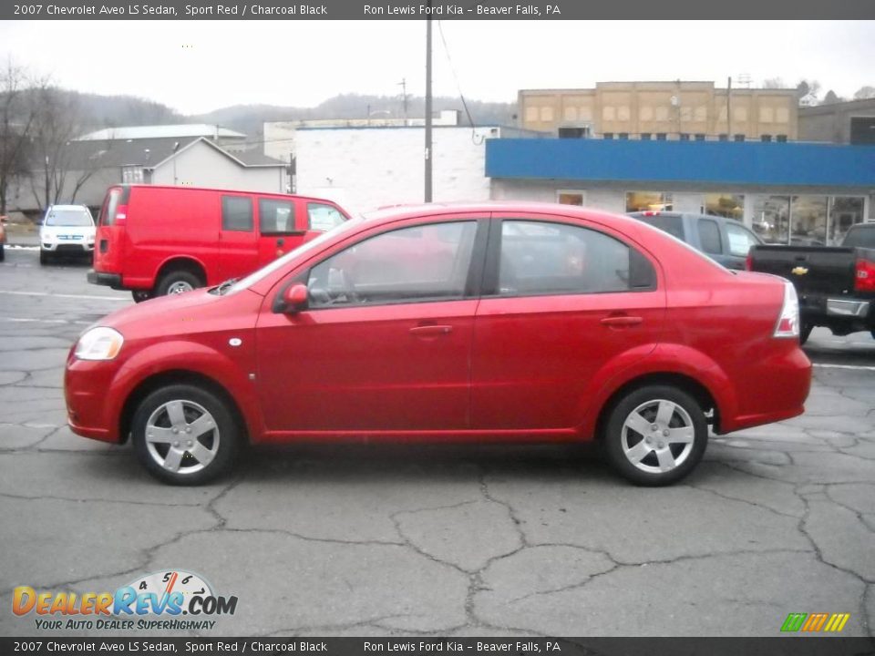 2007 Chevrolet Aveo LS Sedan Sport Red / Charcoal Black Photo #6