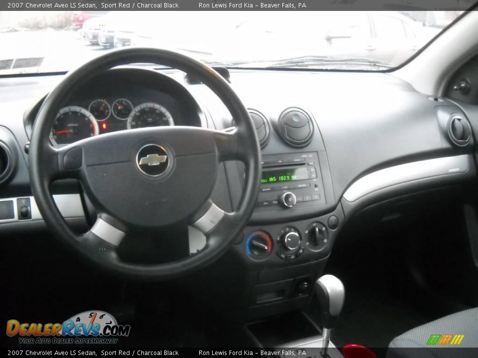 2007 Chevrolet Aveo LS Sedan Sport Red / Charcoal Black Photo #12