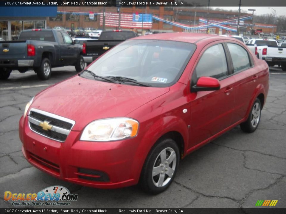 2007 Chevrolet Aveo LS Sedan Sport Red / Charcoal Black Photo #19