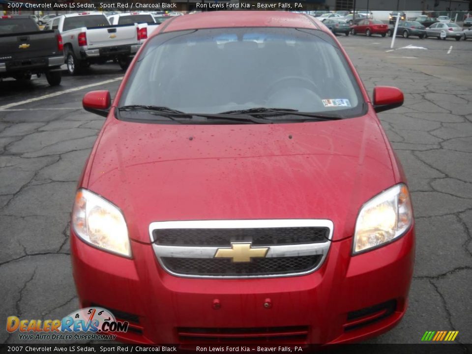 2007 Chevrolet Aveo LS Sedan Sport Red / Charcoal Black Photo #20
