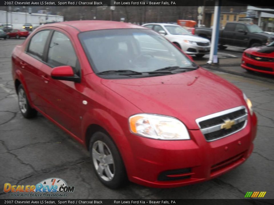 2007 Chevrolet Aveo LS Sedan Sport Red / Charcoal Black Photo #21