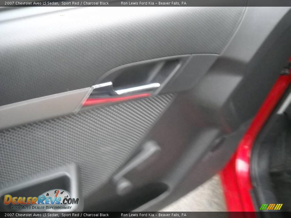2007 Chevrolet Aveo LS Sedan Sport Red / Charcoal Black Photo #22
