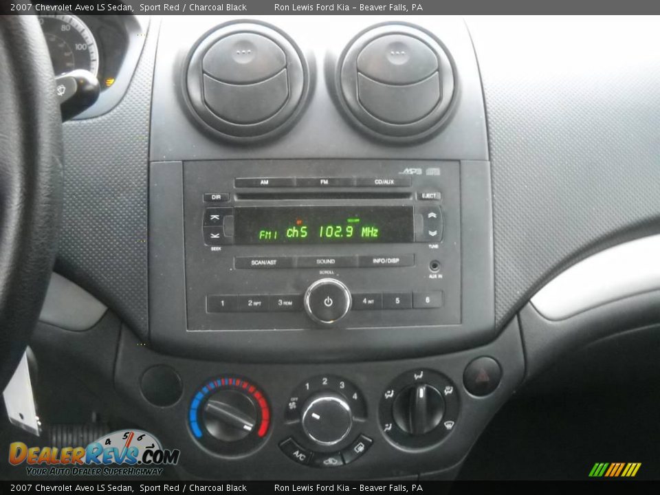 2007 Chevrolet Aveo LS Sedan Sport Red / Charcoal Black Photo #23