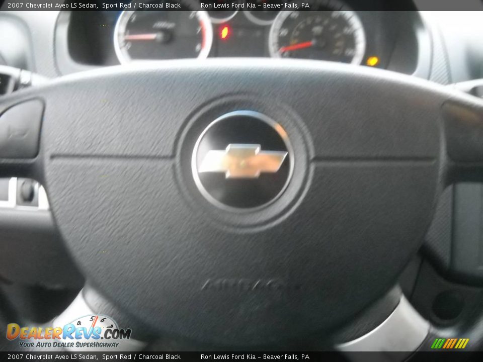 2007 Chevrolet Aveo LS Sedan Sport Red / Charcoal Black Photo #25