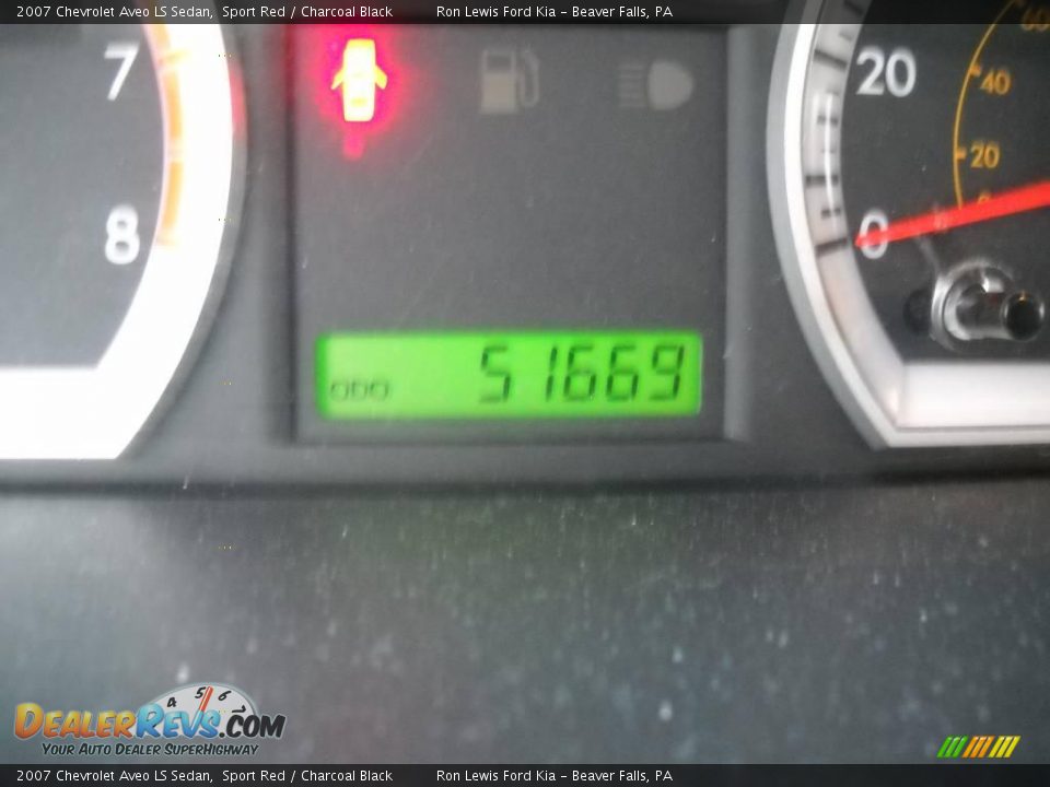 2007 Chevrolet Aveo LS Sedan Sport Red / Charcoal Black Photo #26