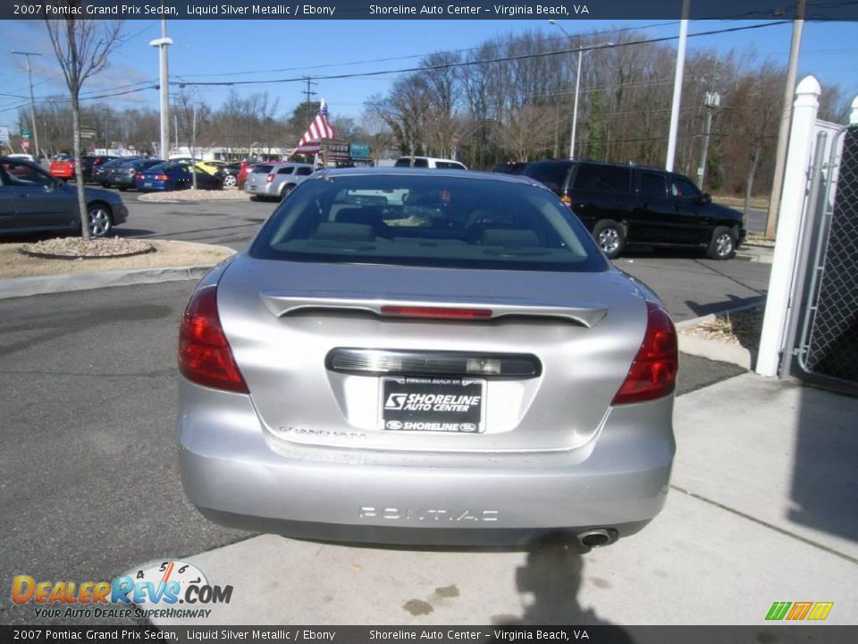 2007 Pontiac Grand Prix Sedan Liquid Silver Metallic / Ebony Photo #5