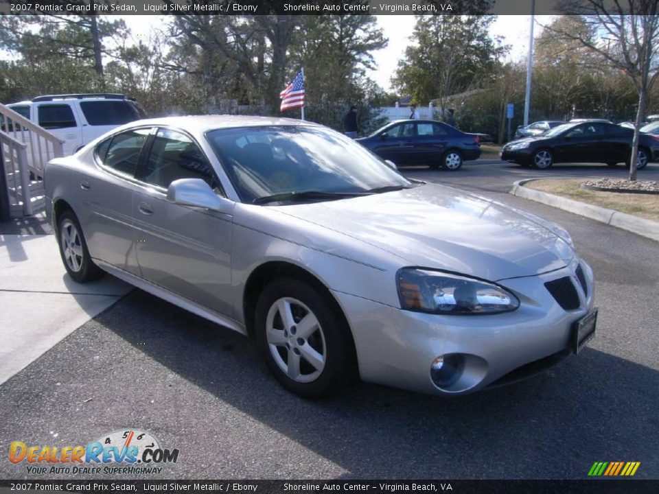 2007 Pontiac Grand Prix Sedan Liquid Silver Metallic / Ebony Photo #8