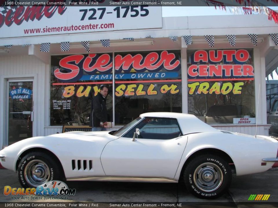 1968 Chevrolet Corvette Convertible Polar White / Red Photo #1