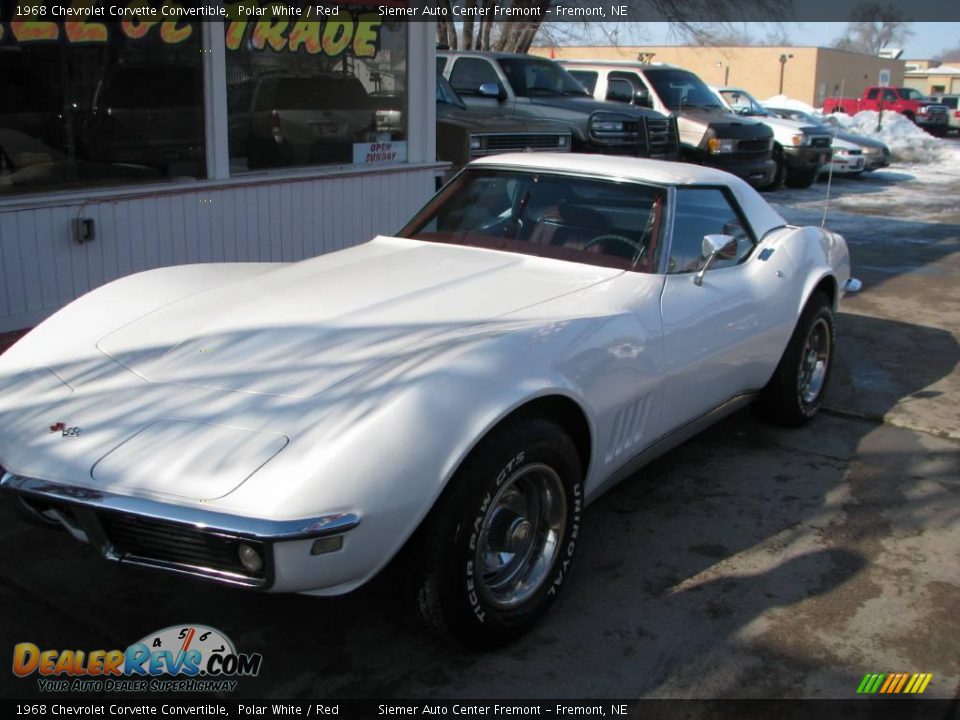 1968 Chevrolet Corvette Convertible Polar White / Red Photo #3