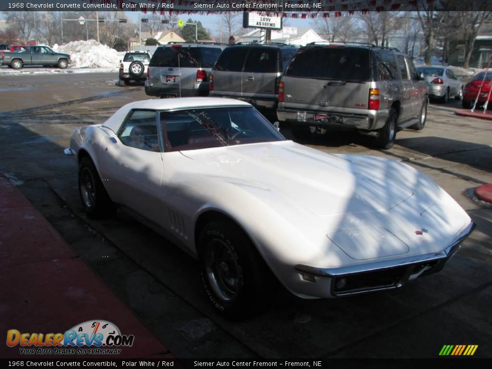 1968 Chevrolet Corvette Convertible Polar White / Red Photo #4