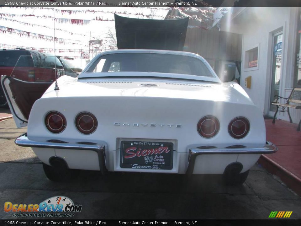 1968 Chevrolet Corvette Convertible Polar White / Red Photo #10