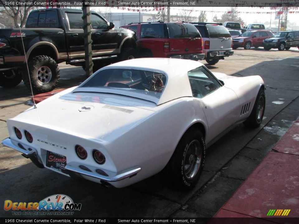 1968 Chevrolet Corvette Convertible Polar White / Red Photo #22