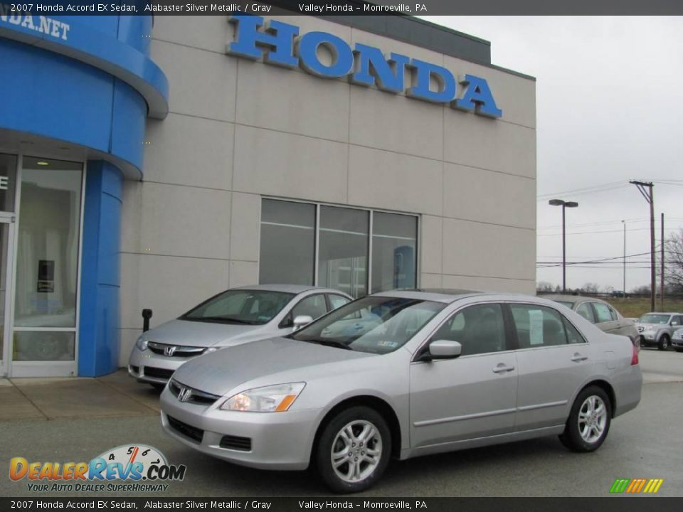 2007 Honda Accord EX Sedan Alabaster Silver Metallic / Gray Photo #1