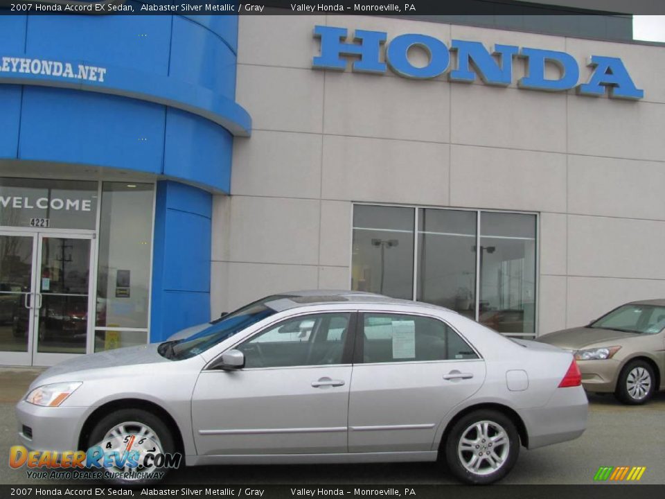 2007 Honda Accord EX Sedan Alabaster Silver Metallic / Gray Photo #3