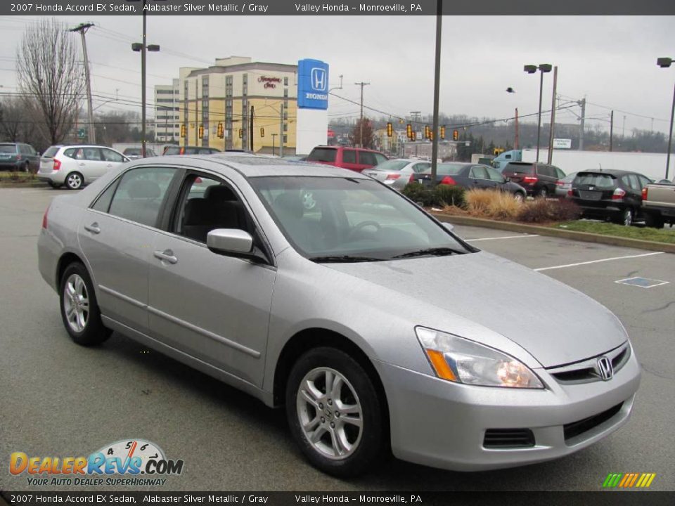 2007 Honda Accord EX Sedan Alabaster Silver Metallic / Gray Photo #6