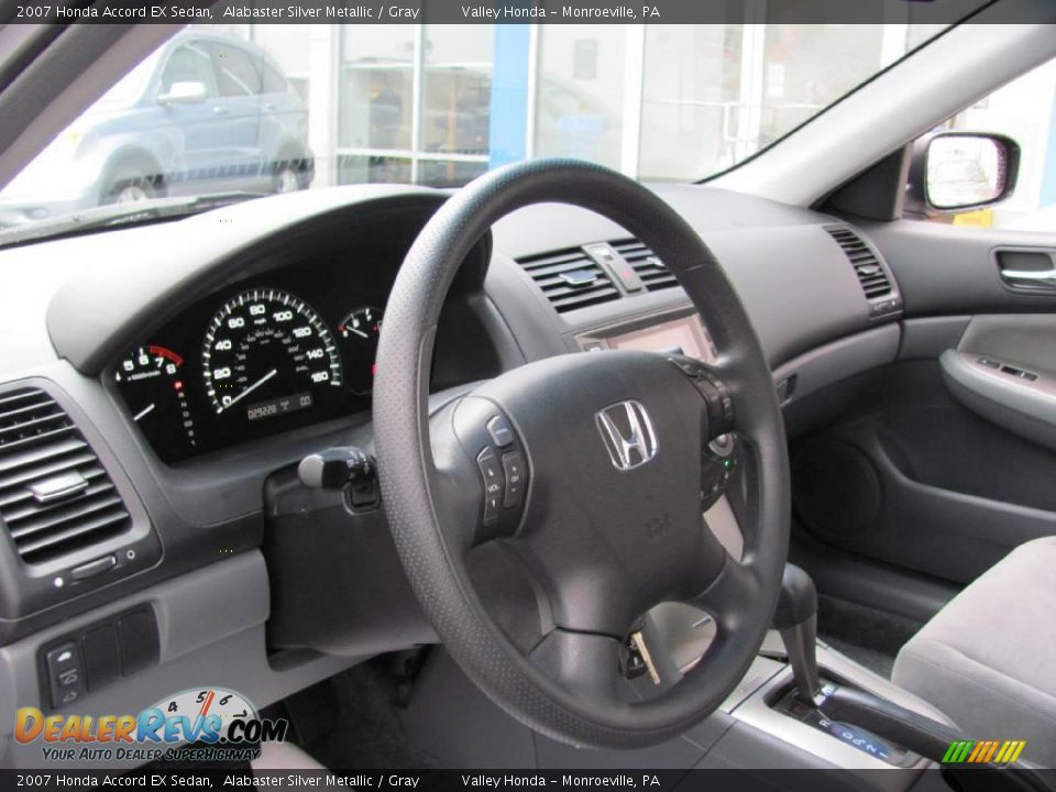 2007 Honda Accord EX Sedan Alabaster Silver Metallic / Gray Photo #7