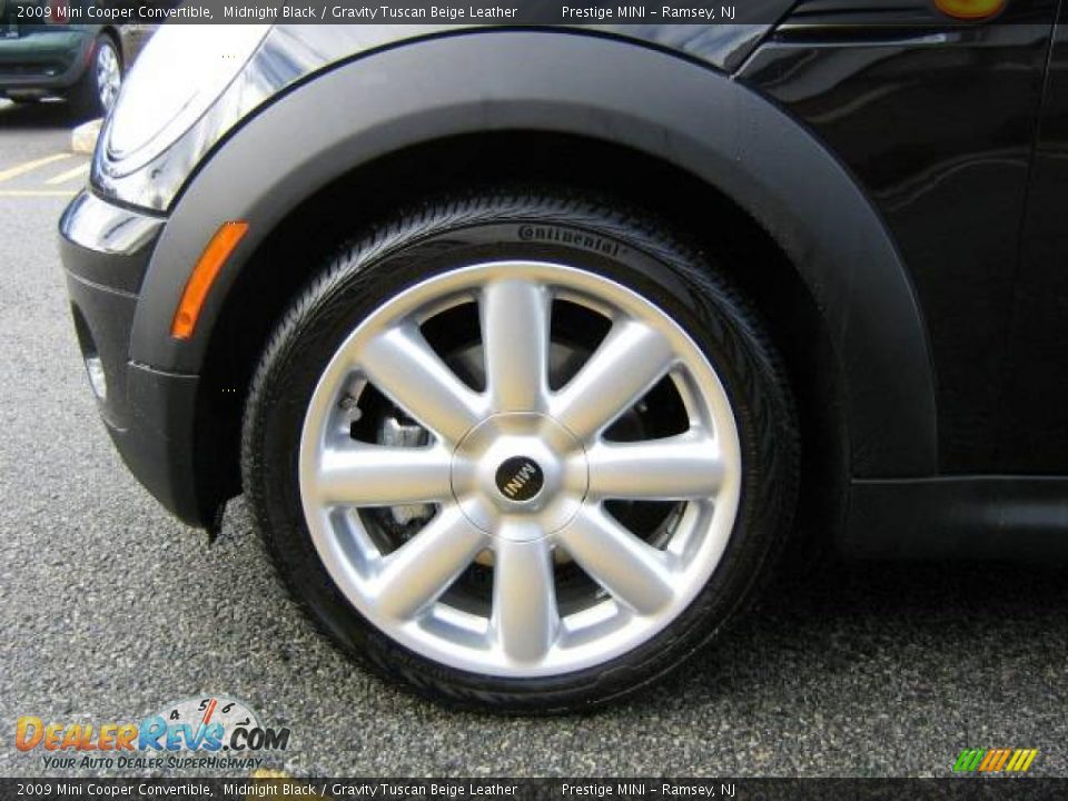 2009 Mini Cooper Convertible Midnight Black / Gravity Tuscan Beige Leather Photo #3