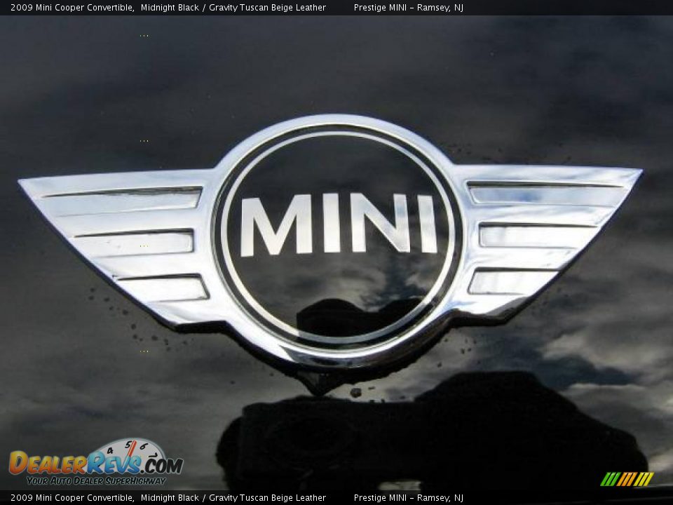 2009 Mini Cooper Convertible Midnight Black / Gravity Tuscan Beige Leather Photo #4
