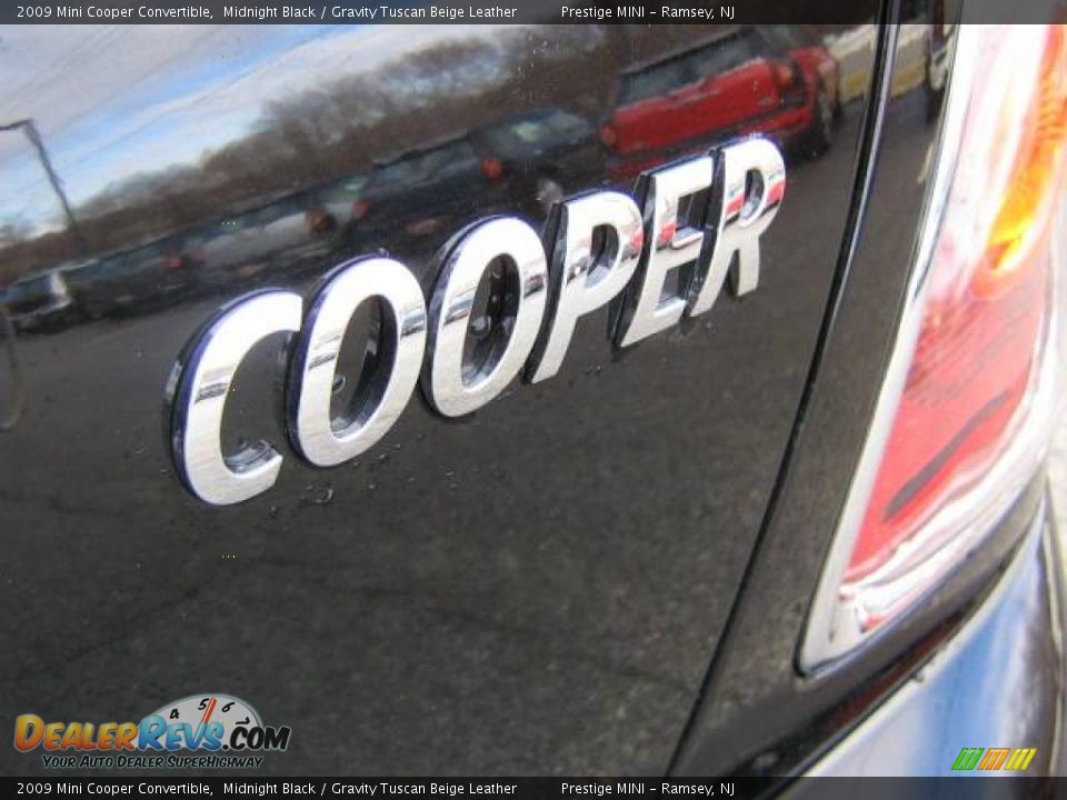 2009 Mini Cooper Convertible Midnight Black / Gravity Tuscan Beige Leather Photo #5