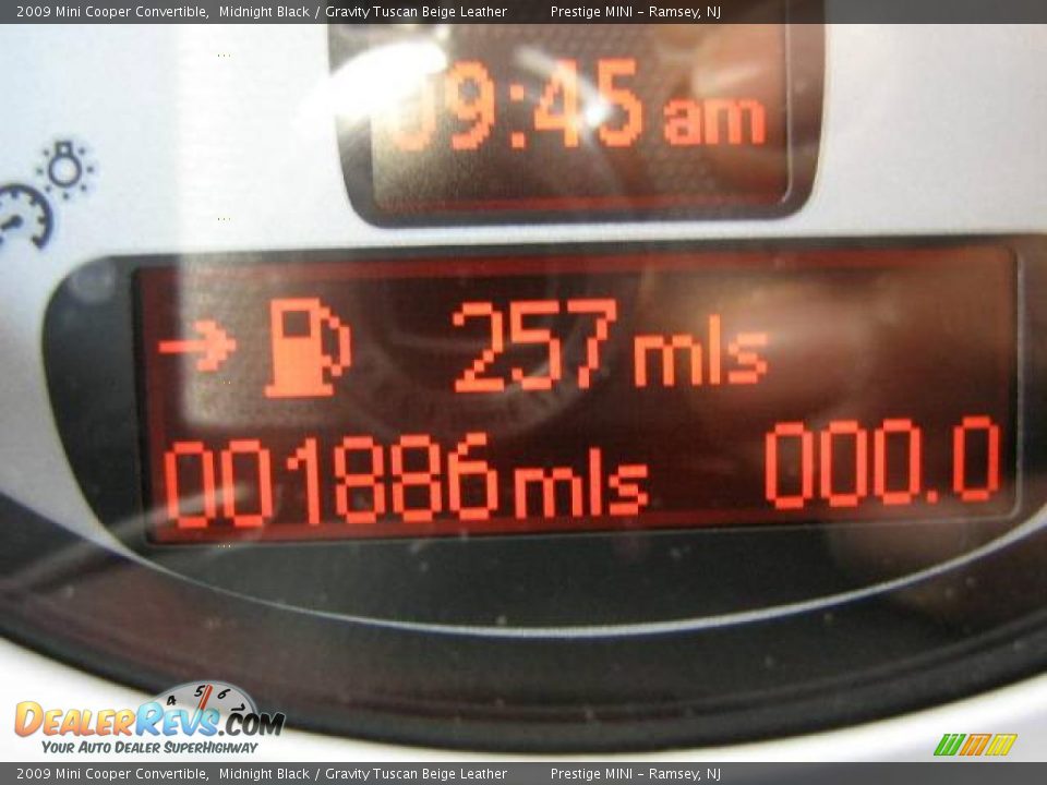 2009 Mini Cooper Convertible Midnight Black / Gravity Tuscan Beige Leather Photo #10