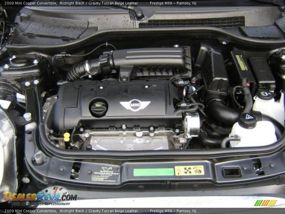 2009 Mini Cooper Convertible Midnight Black / Gravity Tuscan Beige Leather Photo #11