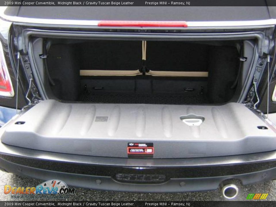2009 Mini Cooper Convertible Midnight Black / Gravity Tuscan Beige Leather Photo #13