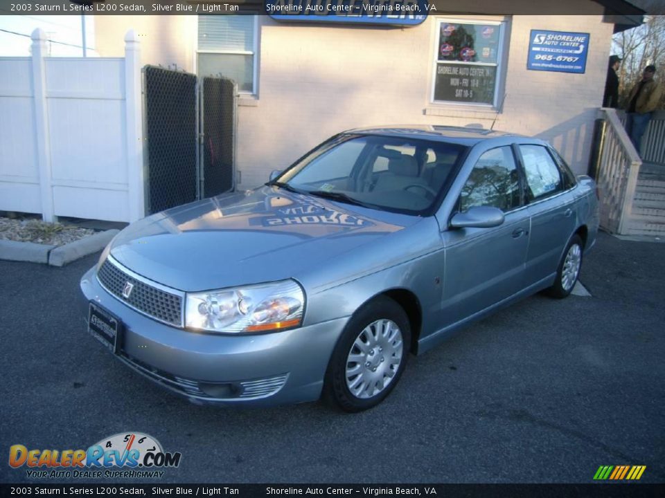 2003 Saturn L Series L200 Sedan Silver Blue / Light Tan Photo #2