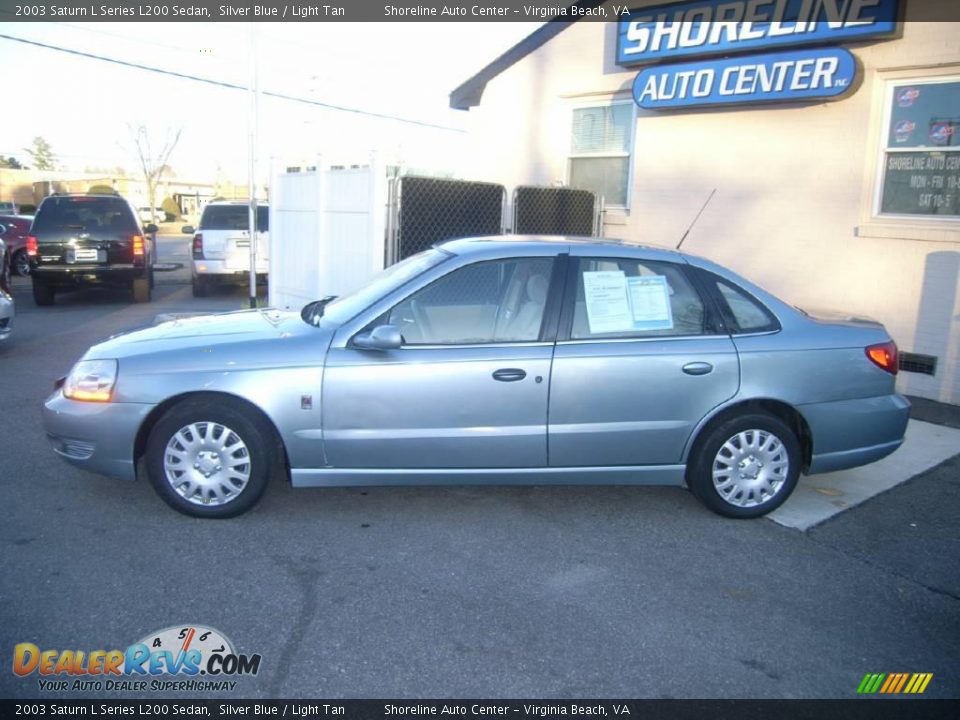 2003 Saturn L Series L200 Sedan Silver Blue / Light Tan Photo #3