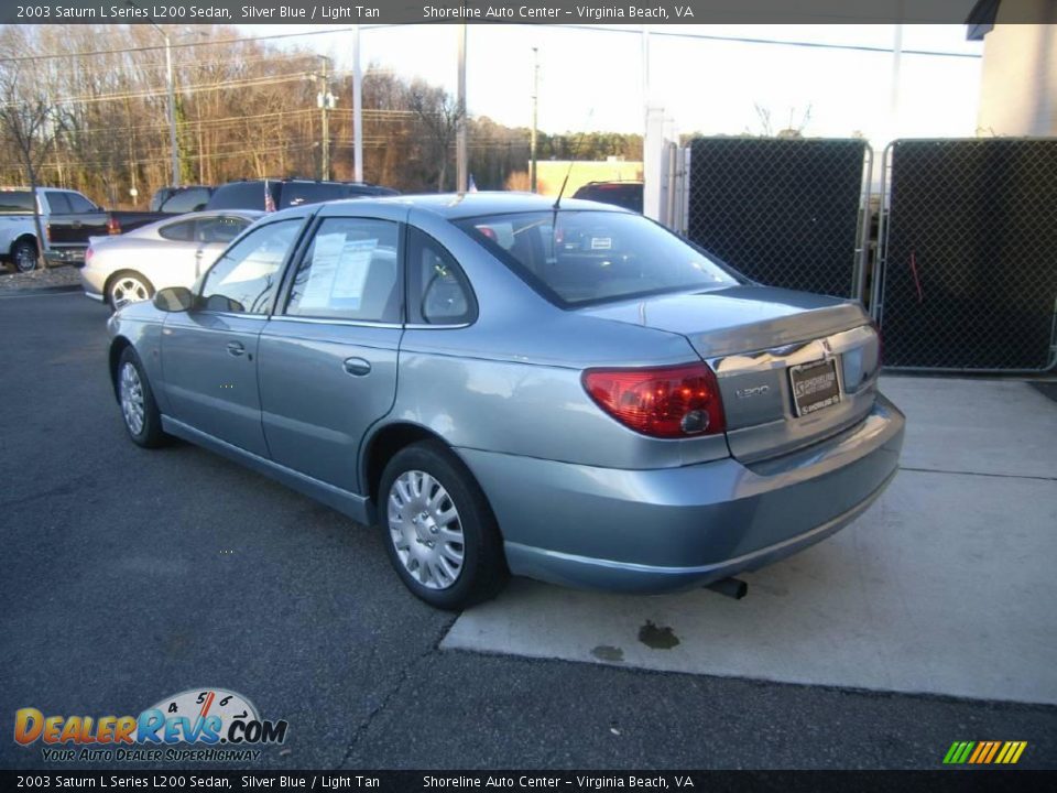 2003 Saturn L Series L200 Sedan Silver Blue / Light Tan Photo #4