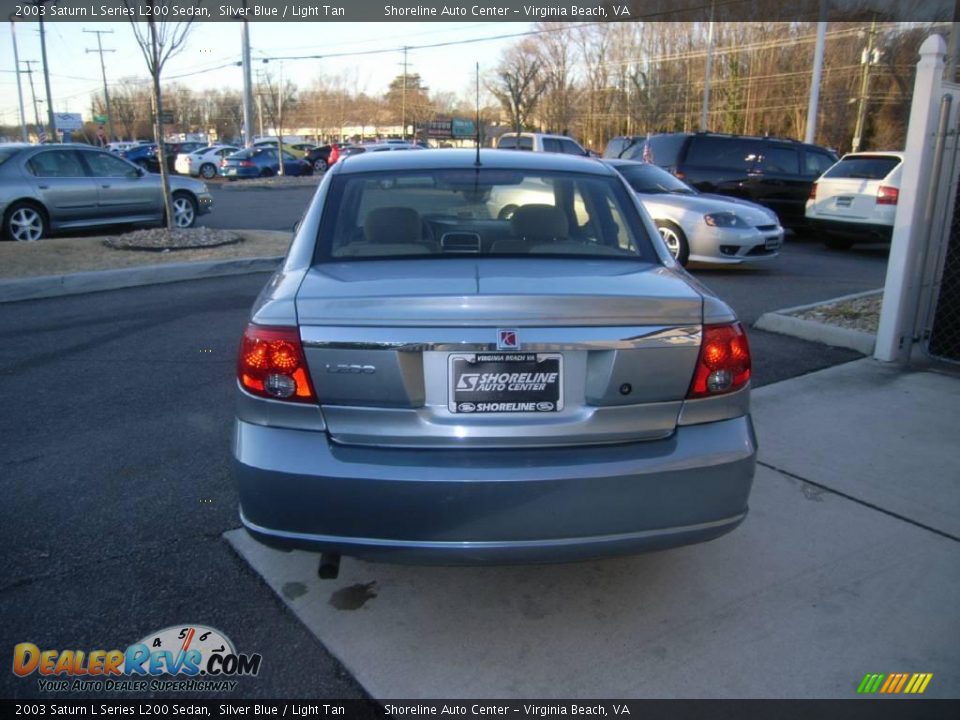 2003 Saturn L Series L200 Sedan Silver Blue / Light Tan Photo #5