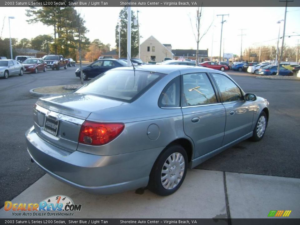 2003 Saturn L Series L200 Sedan Silver Blue / Light Tan Photo #6