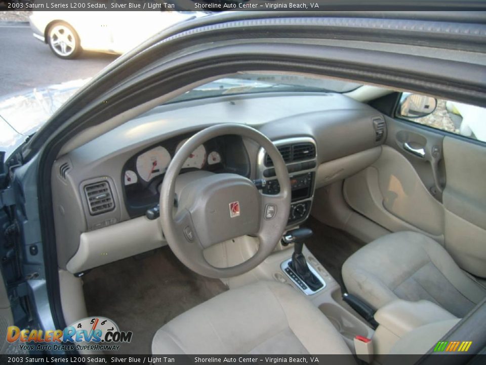 2003 Saturn L Series L200 Sedan Silver Blue / Light Tan Photo #12