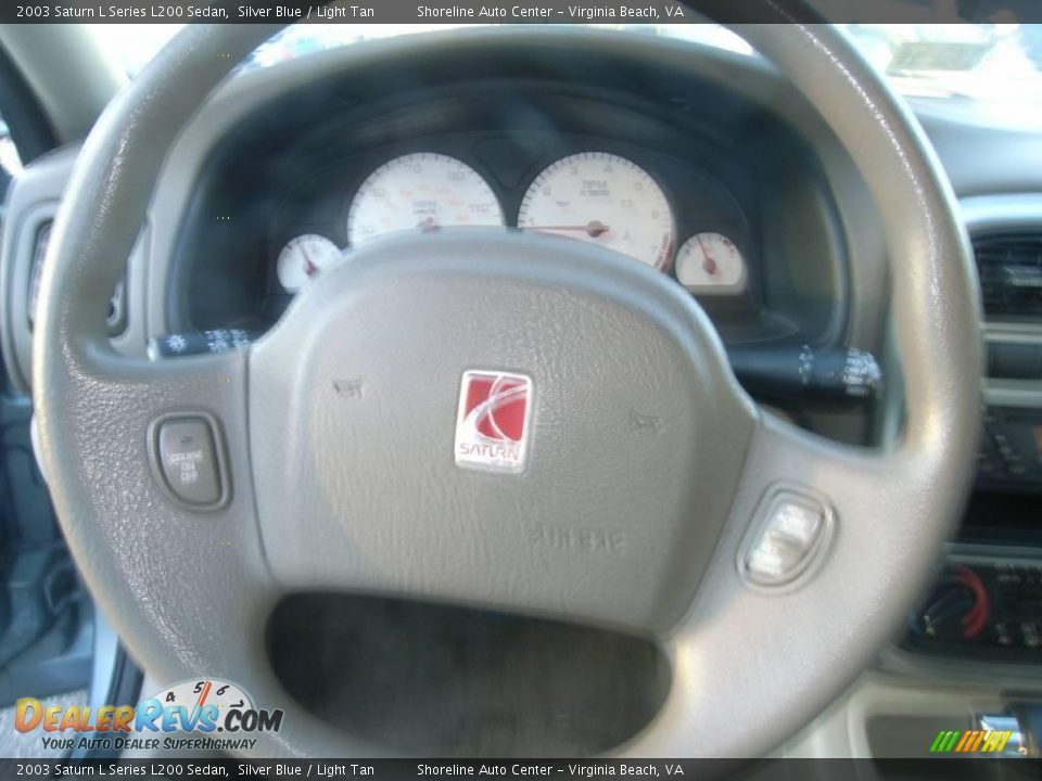 2003 Saturn L Series L200 Sedan Silver Blue / Light Tan Photo #15