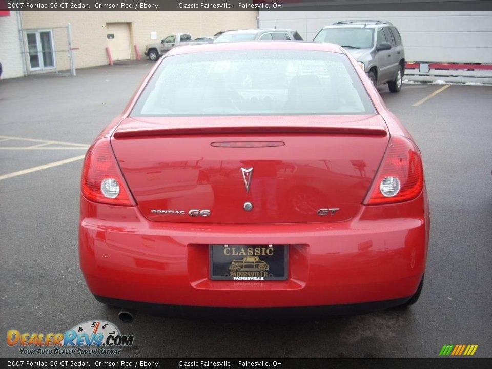 2007 Pontiac G6 GT Sedan Crimson Red / Ebony Photo #5