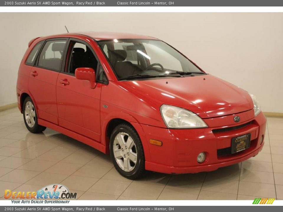2003 Suzuki Aerio SX AWD Sport Wagon Racy Red / Black Photo #1
