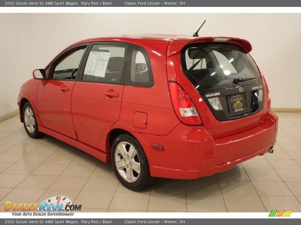 2003 Suzuki Aerio SX AWD Sport Wagon Racy Red / Black Photo #5