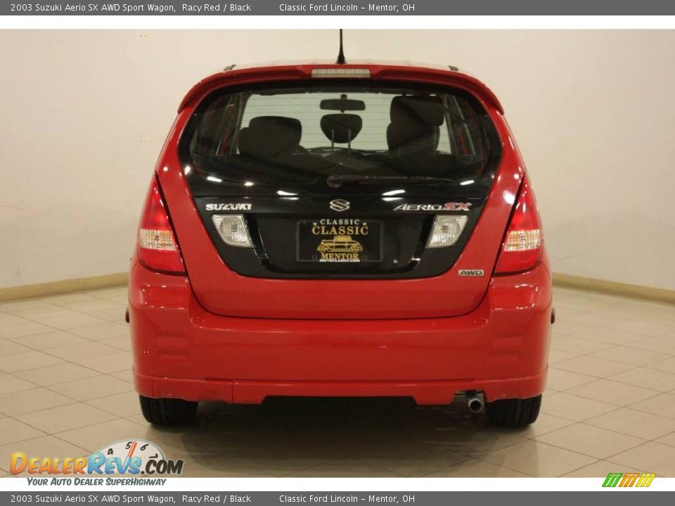 2003 Suzuki Aerio SX AWD Sport Wagon Racy Red / Black Photo #6
