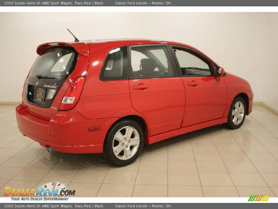 2003 Suzuki Aerio SX AWD Sport Wagon Racy Red / Black Photo #7