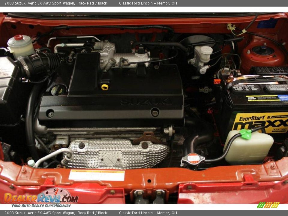 2003 Suzuki Aerio SX AWD Sport Wagon Racy Red / Black Photo #17