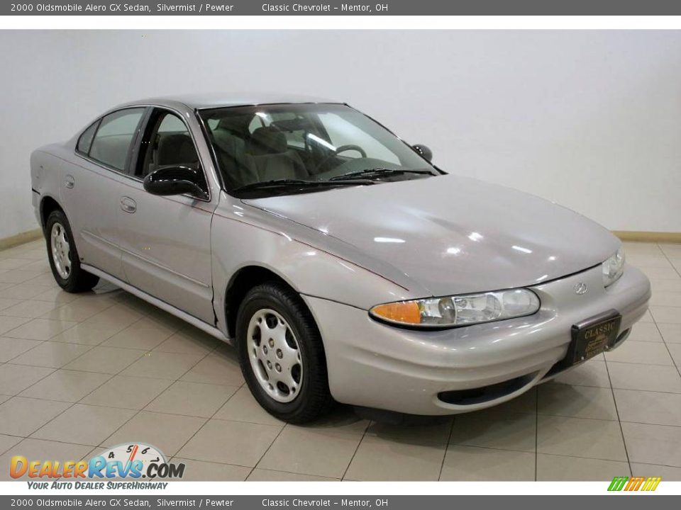 2000 Oldsmobile Alero GX Sedan Silvermist / Pewter Photo #1