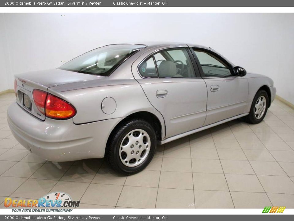 2000 Oldsmobile Alero GX Sedan Silvermist / Pewter Photo #6