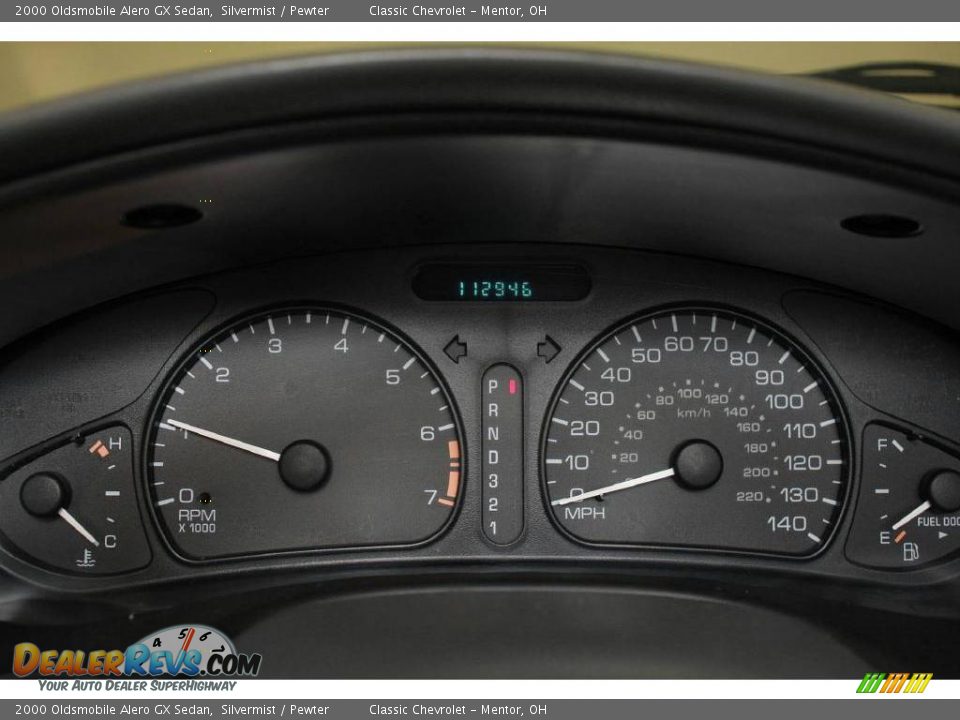 2000 Oldsmobile Alero GX Sedan Silvermist / Pewter Photo #10
