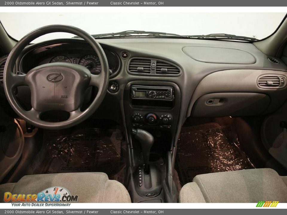 2000 Oldsmobile Alero GX Sedan Silvermist / Pewter Photo #17