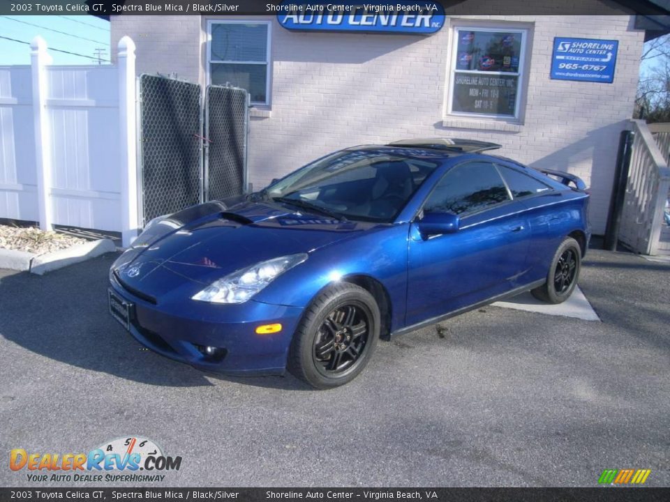 2003 Toyota Celica GT Spectra Blue Mica / Black/Silver Photo #2
