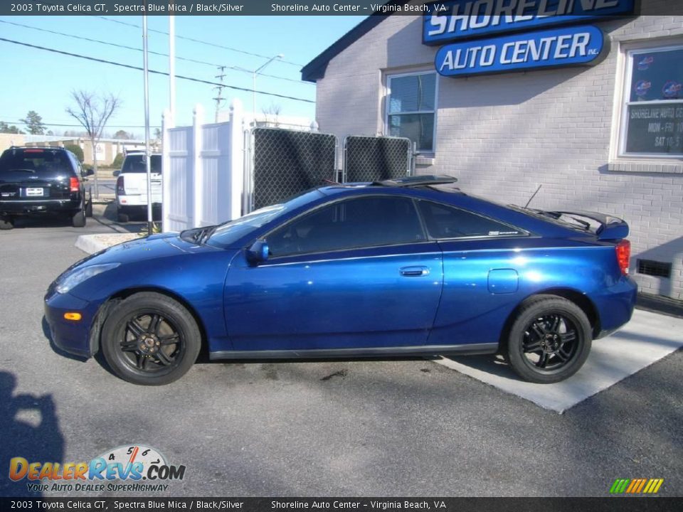 2003 Toyota Celica GT Spectra Blue Mica / Black/Silver Photo #3